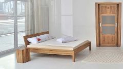 Bed Cara, solid wood bed in 4 Wood variants
