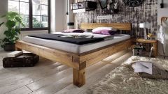 Bed Oak Beam - made from solid oak. Mattress, bedding and slatted frame not included.