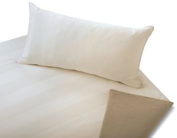 Reversible Bed Linen Beaver/Satin, white/sand