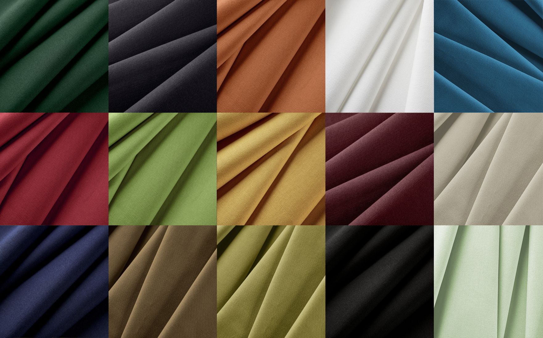 Organic cotton panama fabric - 15 colors