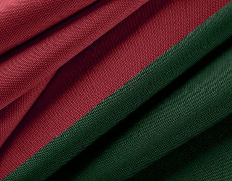 (N604) Organic Slipcover in red and evergreen, 11x140x200cm