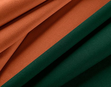 (N637) Organic Slipcover in terrakotta and evergreen, 12x90x200cm