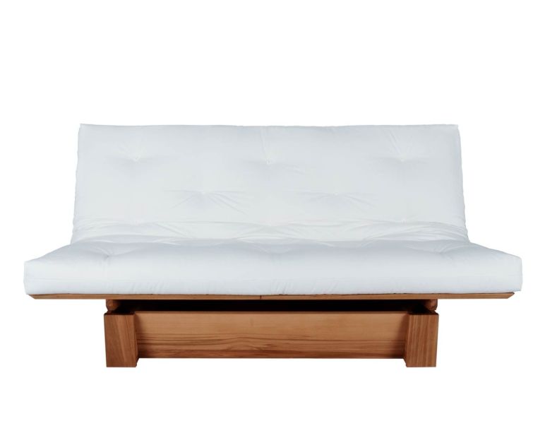 Sofa bed b2 - Solid Wood. Bed box veneered table top<br> (middle area is in birch multiplex for all types of wood)<br>(futon not included)