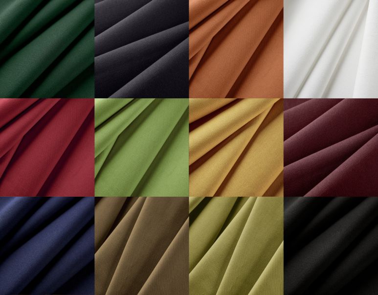 Organic cotton panama fabric, colored