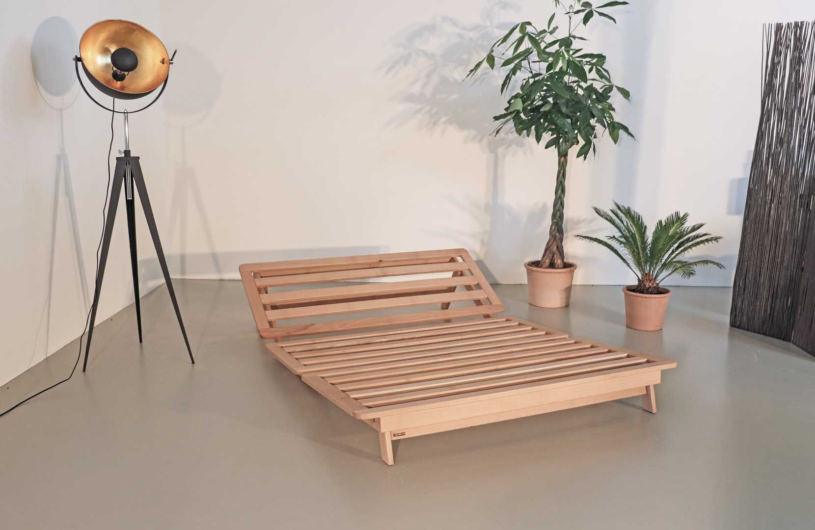 LAYTI sofa bed made of beech - natural oiled surface