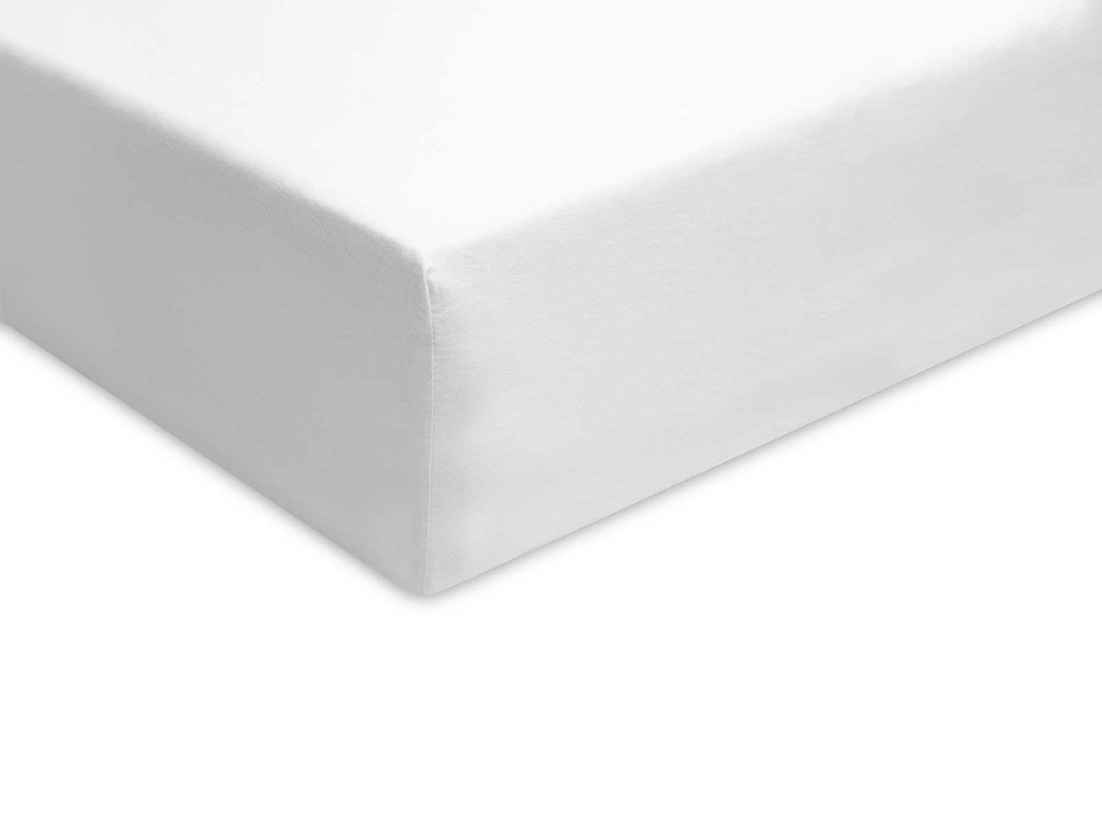 Fitted Sheet Fine Satin Organic Cotton white Storyfabrics