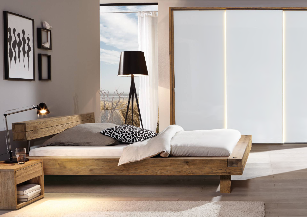 Bed Oak with headboard variant 3