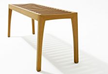 Zebra storage bench - wood type illustration: oak