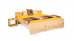 Swiss Pine Bed Sun including headboard|Swiss Pine Bed, Model Sun - including headboard